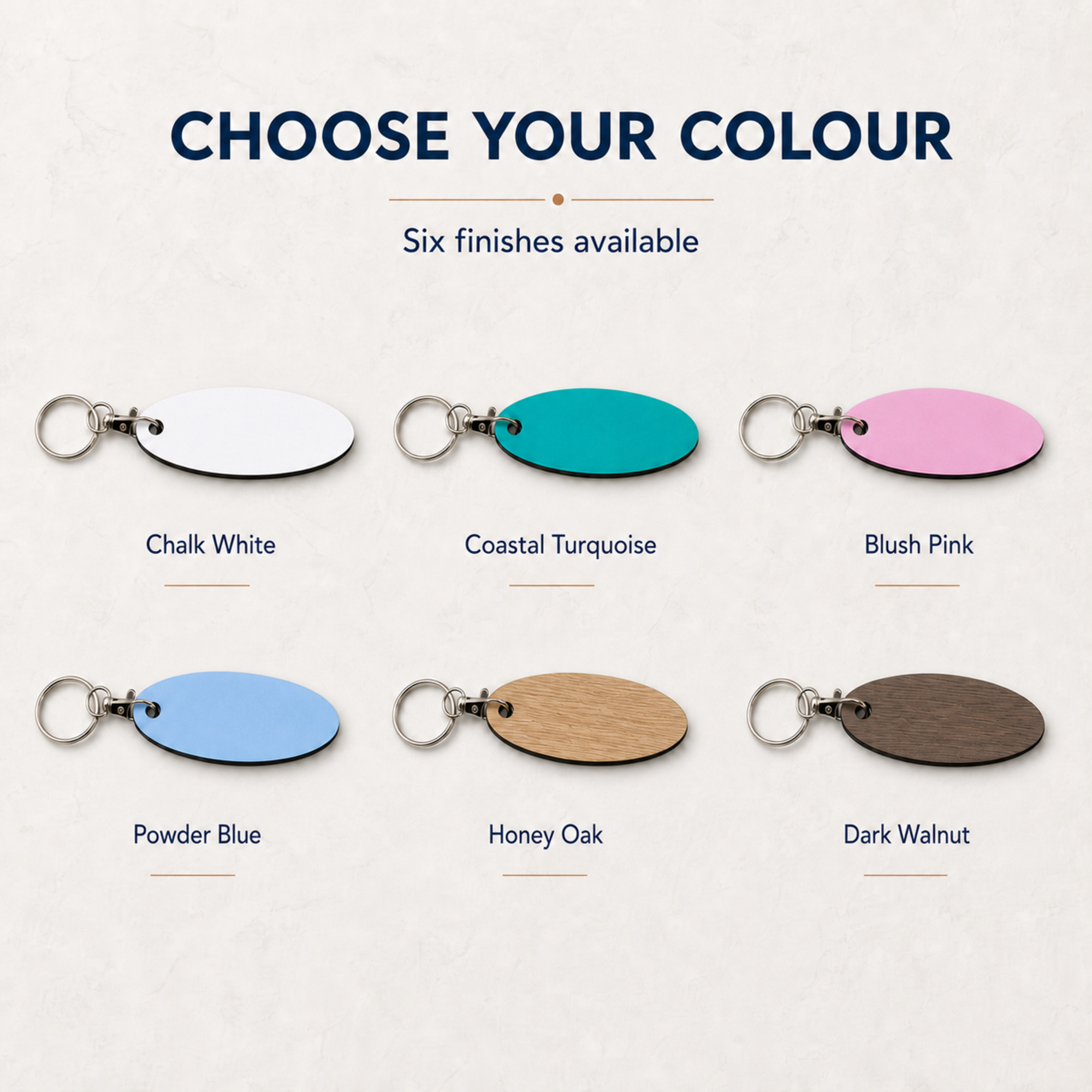 Personalised painted wooden keyring image 2