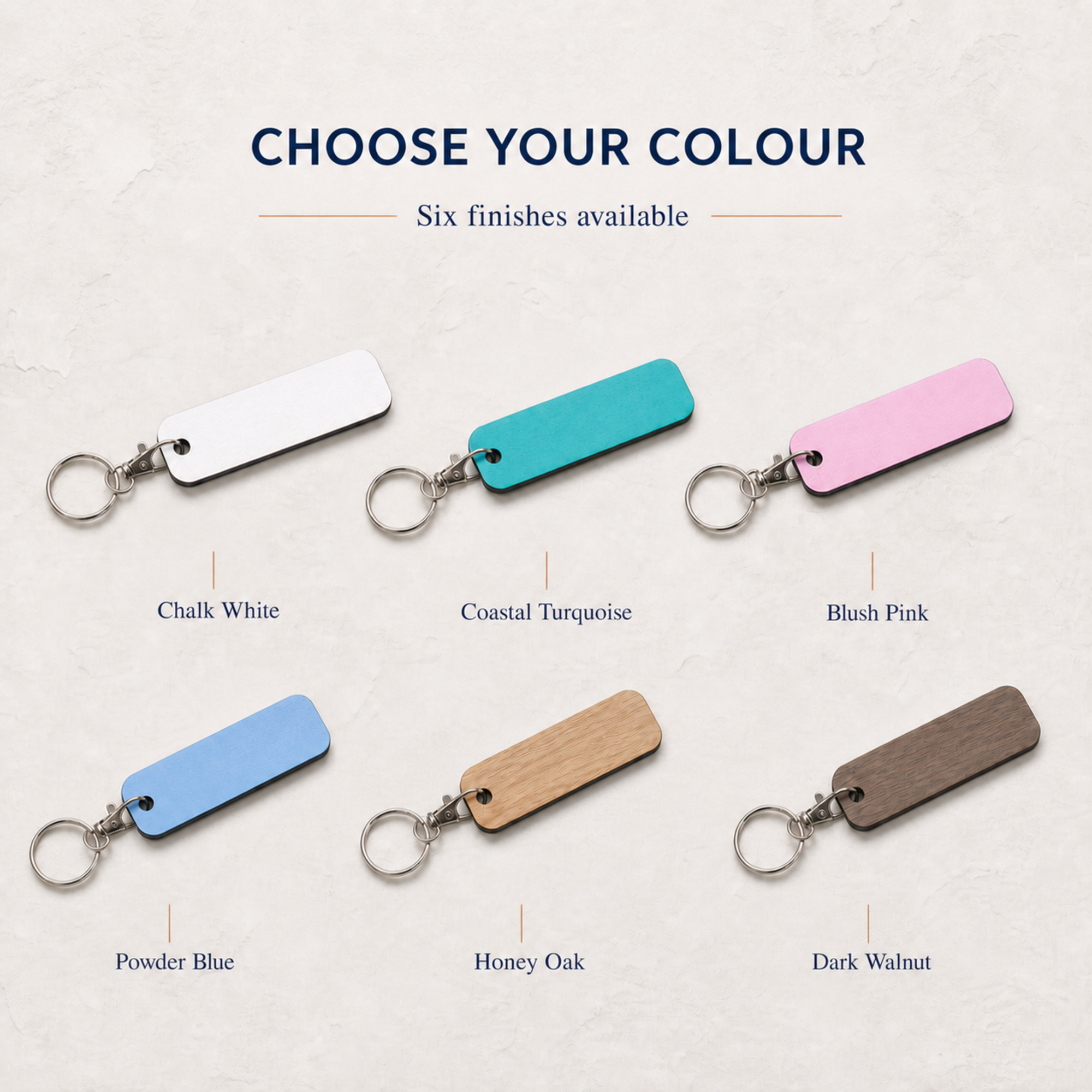 Personalised painted wooden keyring image 2